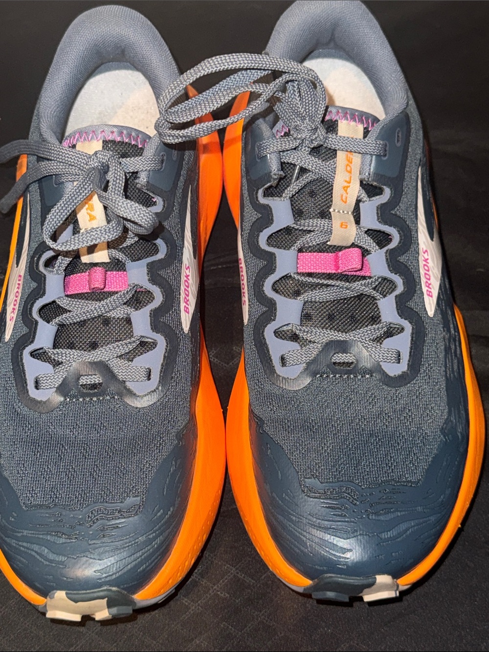 Brooks Caldera Gray and Bright Orange women’s Running Shoes sz 9 like new! - Picture 9 of 9
